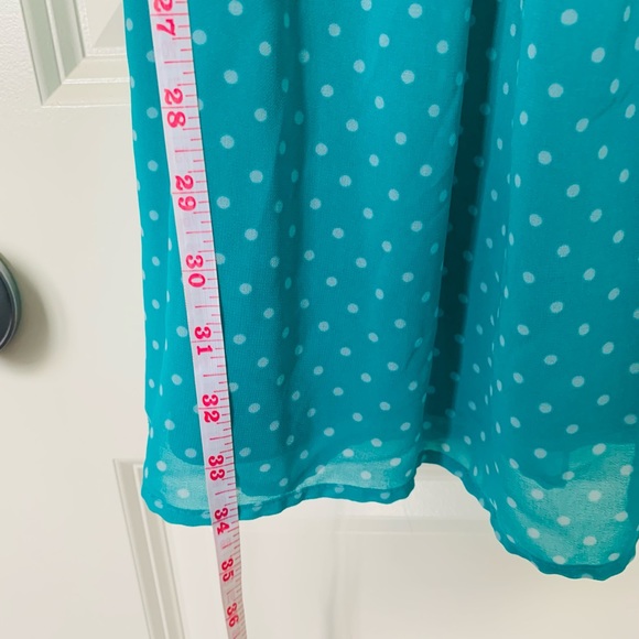 Teal Polka dot Summer dress - Picture 5 of 5